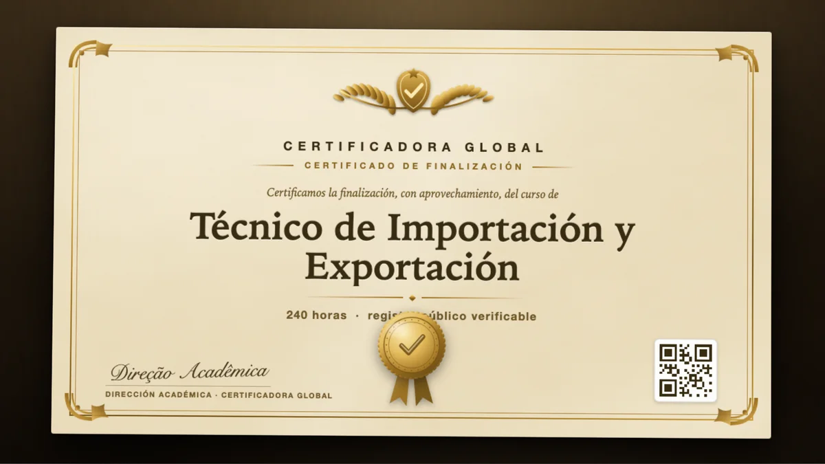Portada del curso Técnico de Importación y Exportación