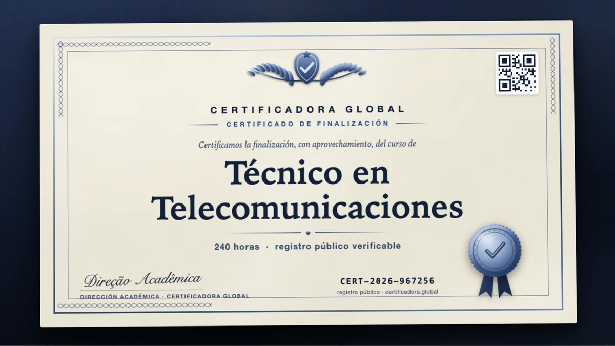 Portada del curso Técnico en Telecomunicaciones