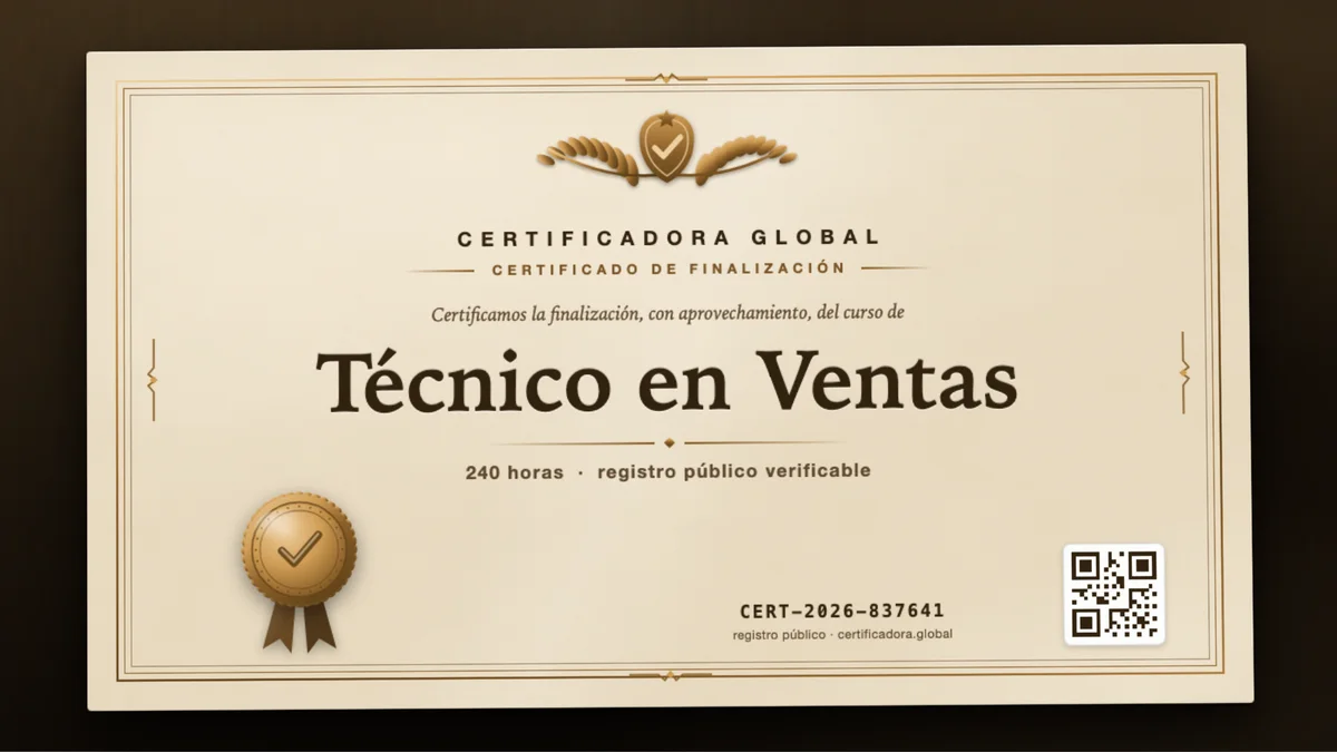 Portada del curso Técnico en Ventas