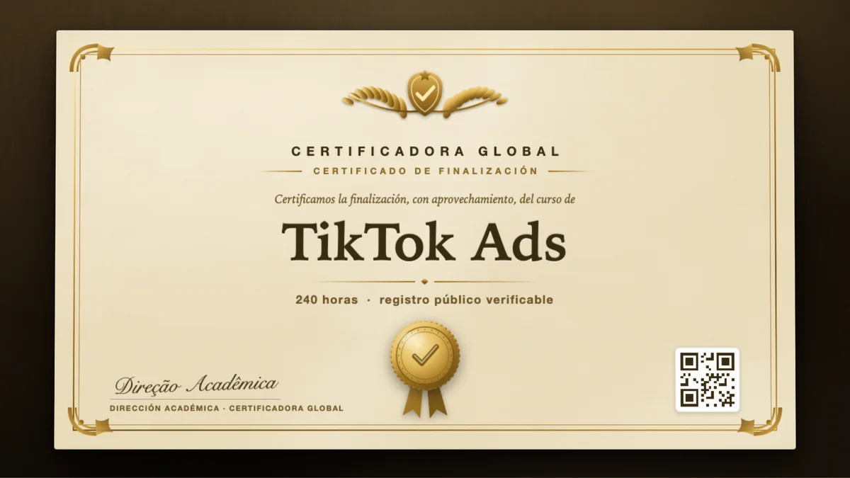 Portada del curso TikTok Ads