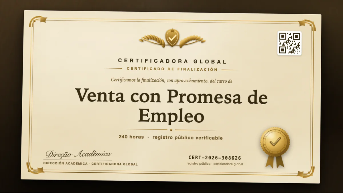 Portada del curso Venta con Promesa de Empleo