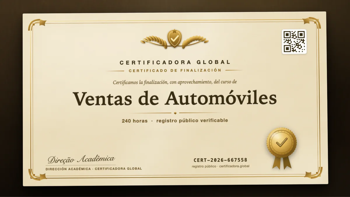Portada del curso Ventas de Automóviles