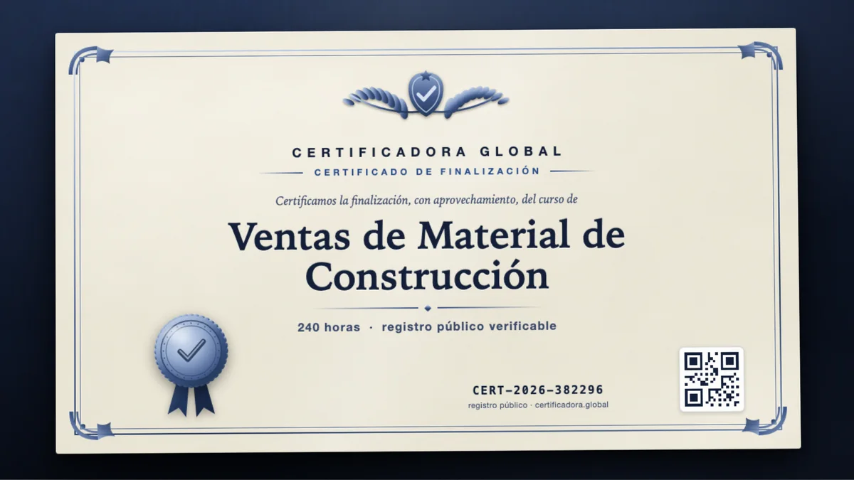 Portada del curso Ventas de Material de Construcción