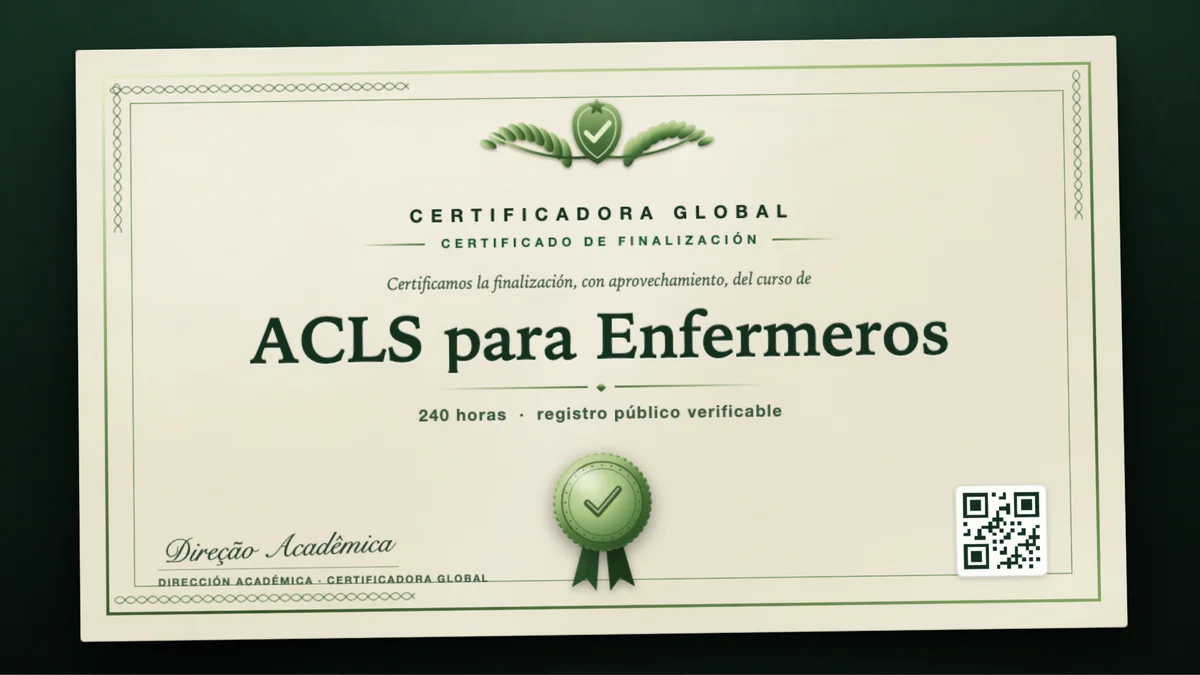 Portada del curso ACLS para Enfermeros