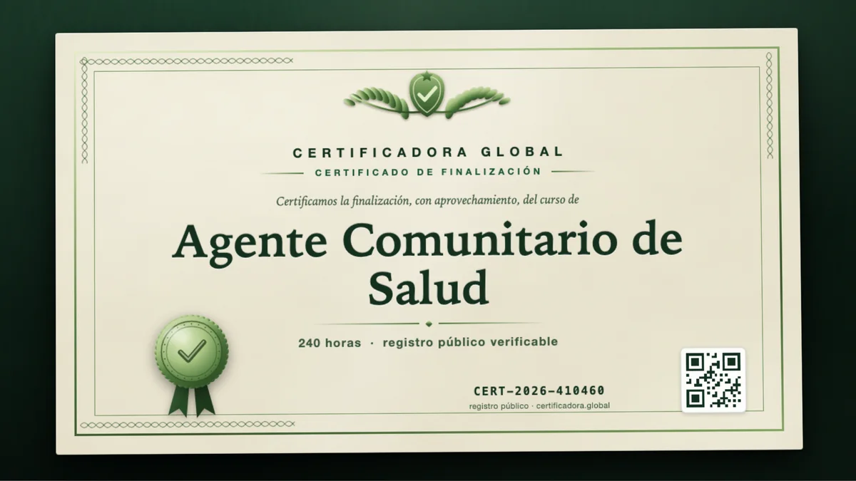 Portada del curso Agente Comunitario de Salud
