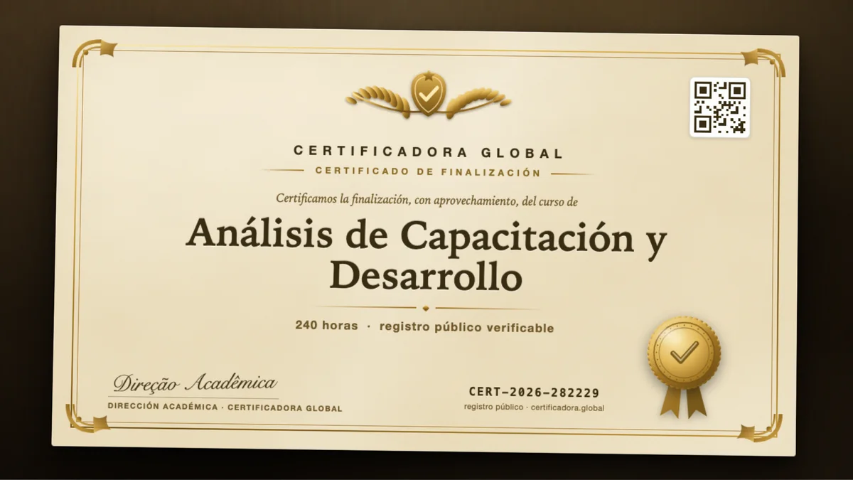 Portada del curso Análisis de Capacitación y Desarrollo