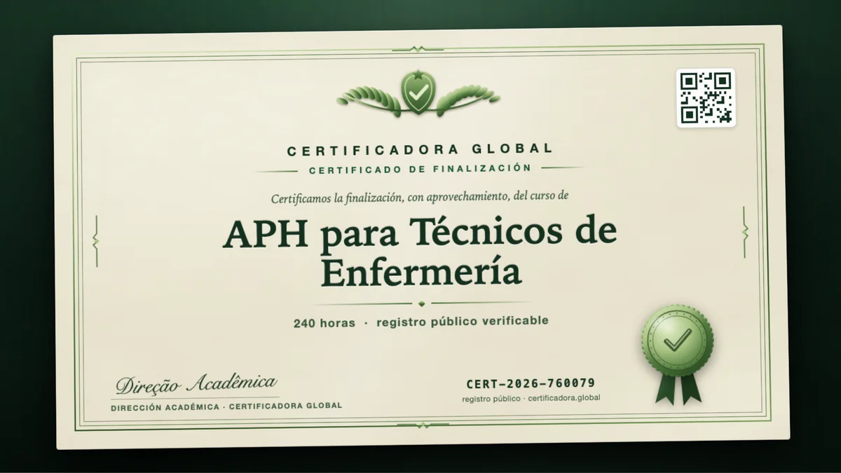 Portada del curso APH para Técnicos de Enfermería