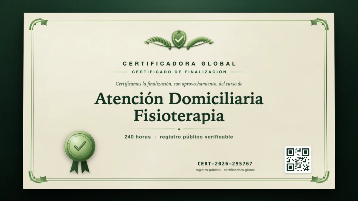 Portada del curso Atención Domiciliaria Fisioterapia
