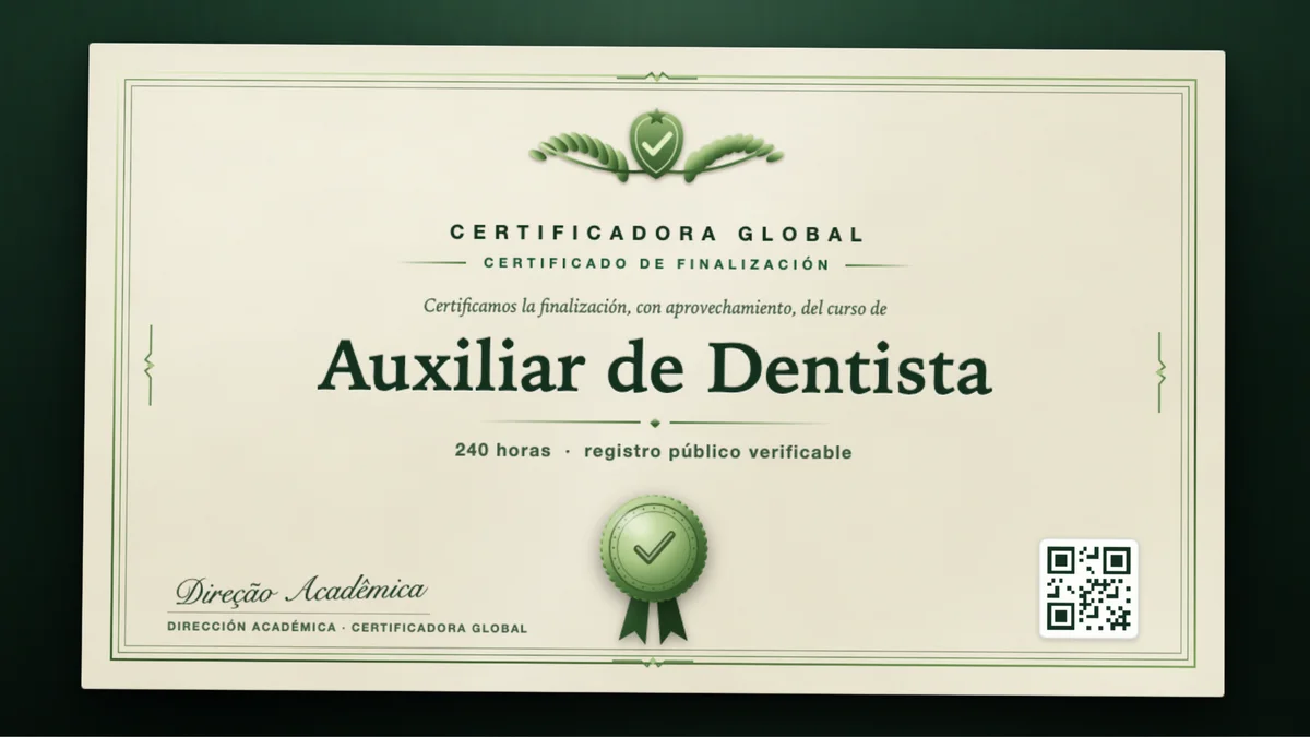 Portada del curso Auxiliar de Dentista