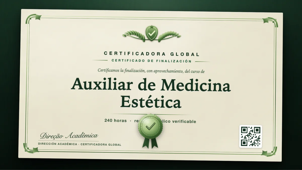 Portada del curso Auxiliar de Medicina Estética