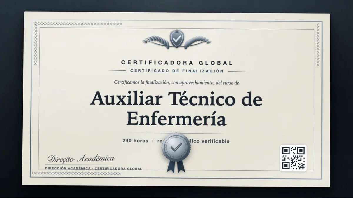 Portada del curso Auxiliar Técnico de Enfermería