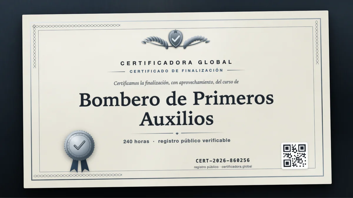 Portada del curso Bombero de Primeros Auxilios