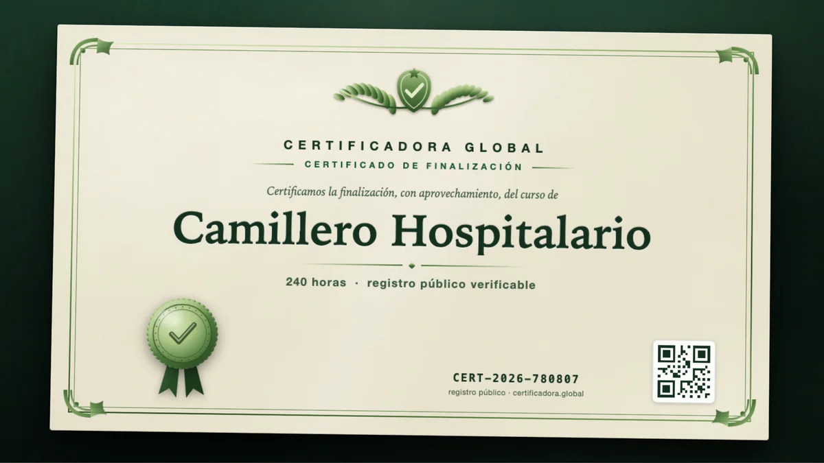 Portada del curso Camillero Hospitalario