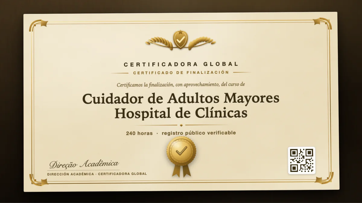 Portada del curso Cuidador de Adultos Mayores Hospital de Clínicas
