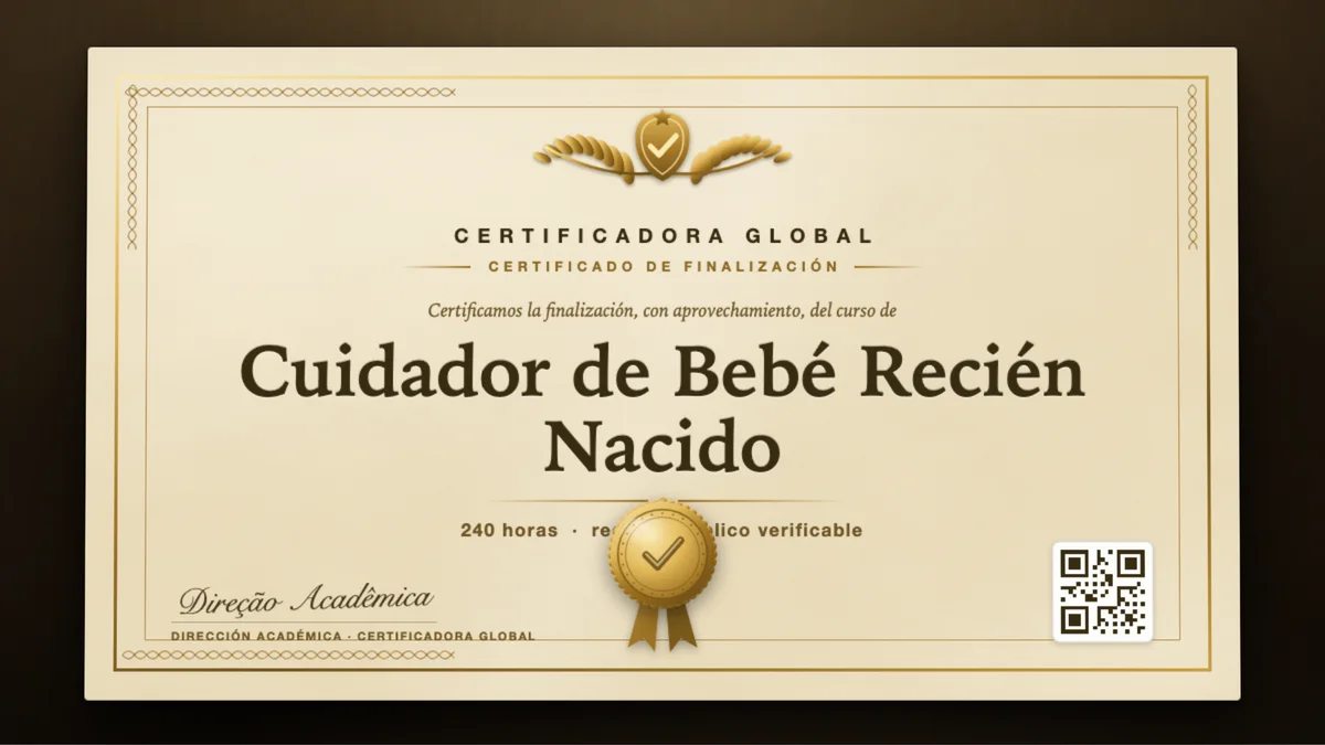 Portada del curso Cuidador de Bebé Recién Nacido