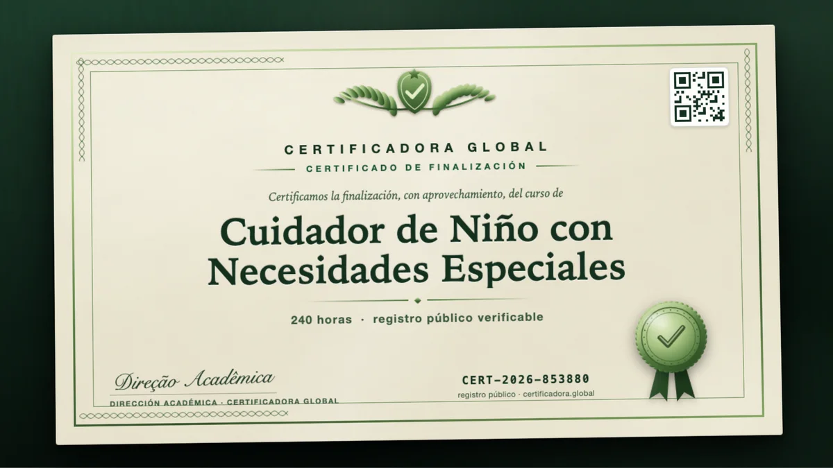 Portada del curso Cuidador de Niño con Necesidades Especiales