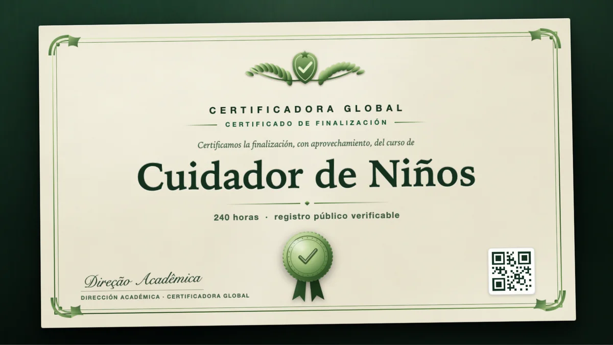 Portada del curso Cuidador de Niños