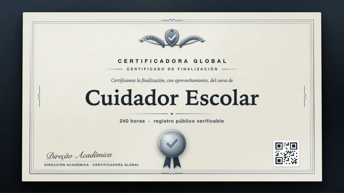Portada del curso Cuidador Escolar
