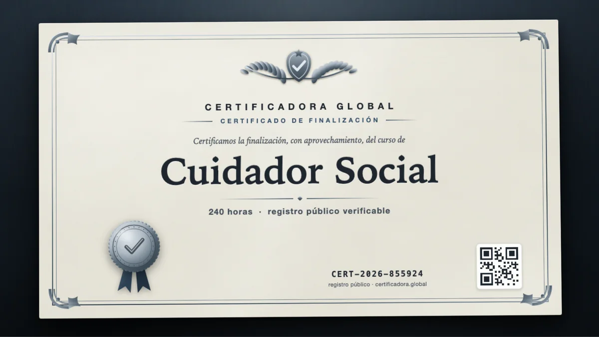 Portada del curso Cuidador Social