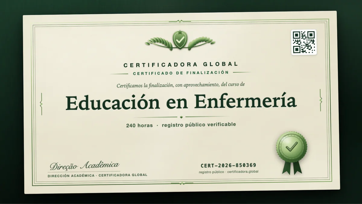 Portada del curso Educación en Enfermería