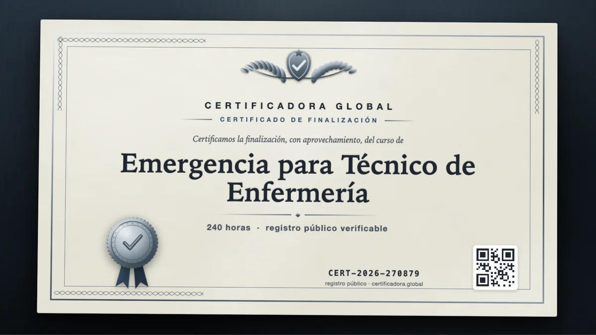 Portada del curso Emergencia para Técnico de Enfermería