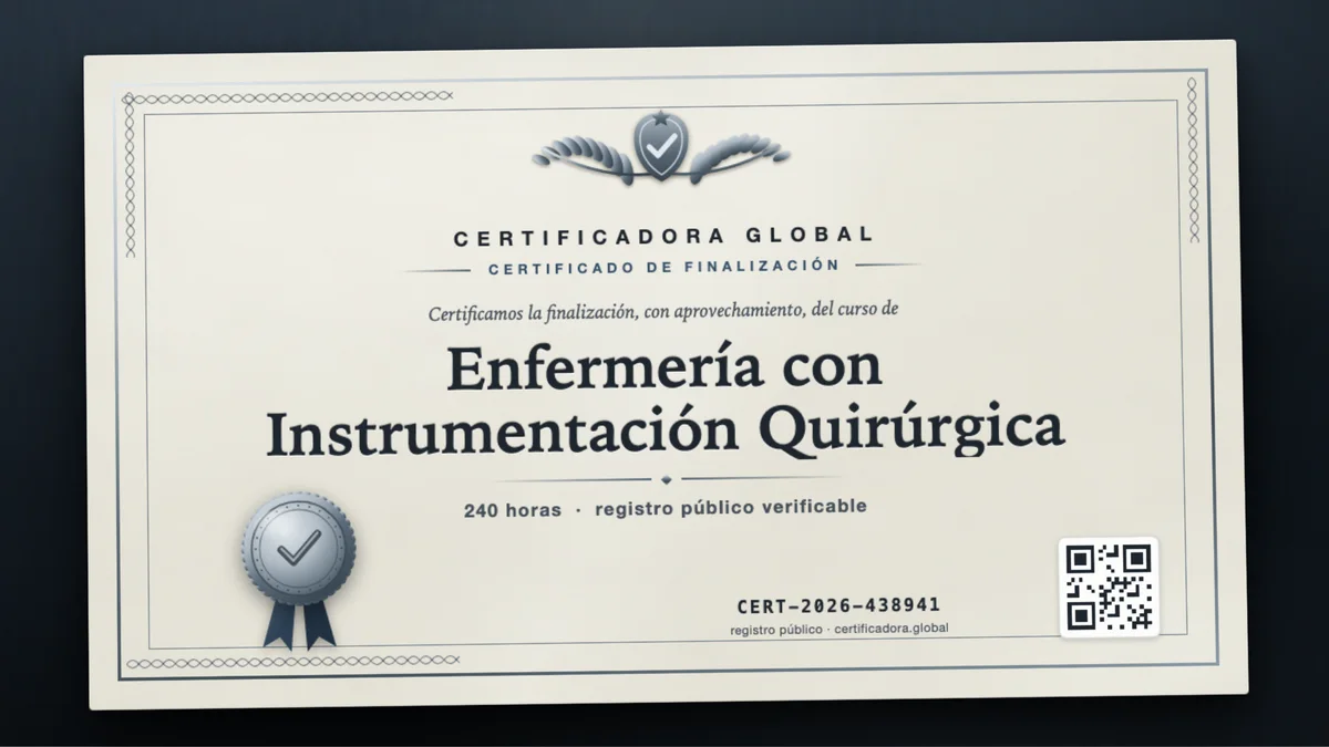 Portada del curso Enfermería con Instrumentación Quirúrgica