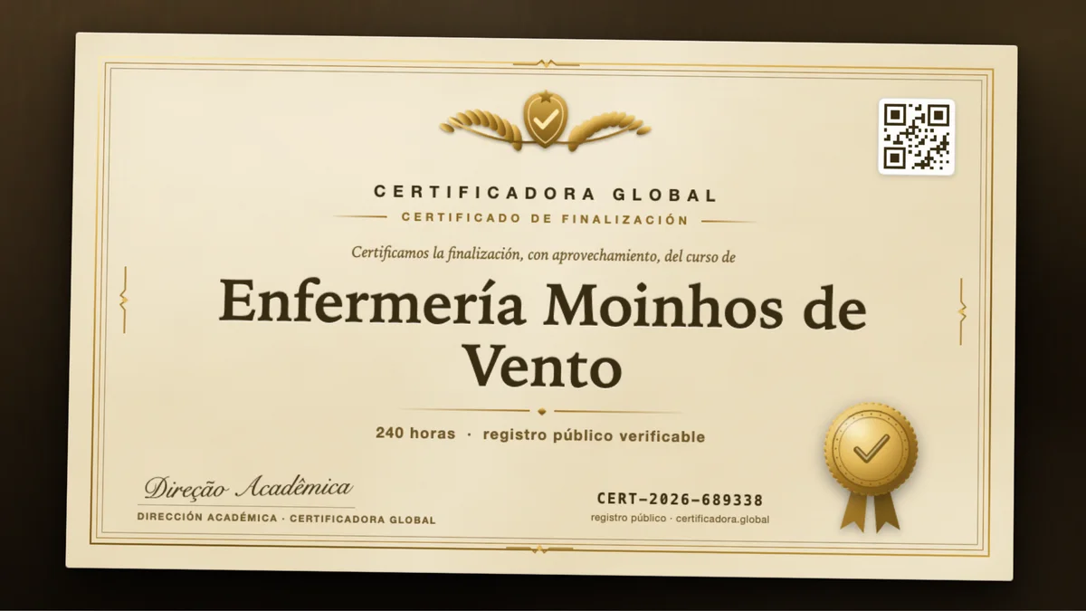 Portada del curso Enfermería Moinhos de Vento