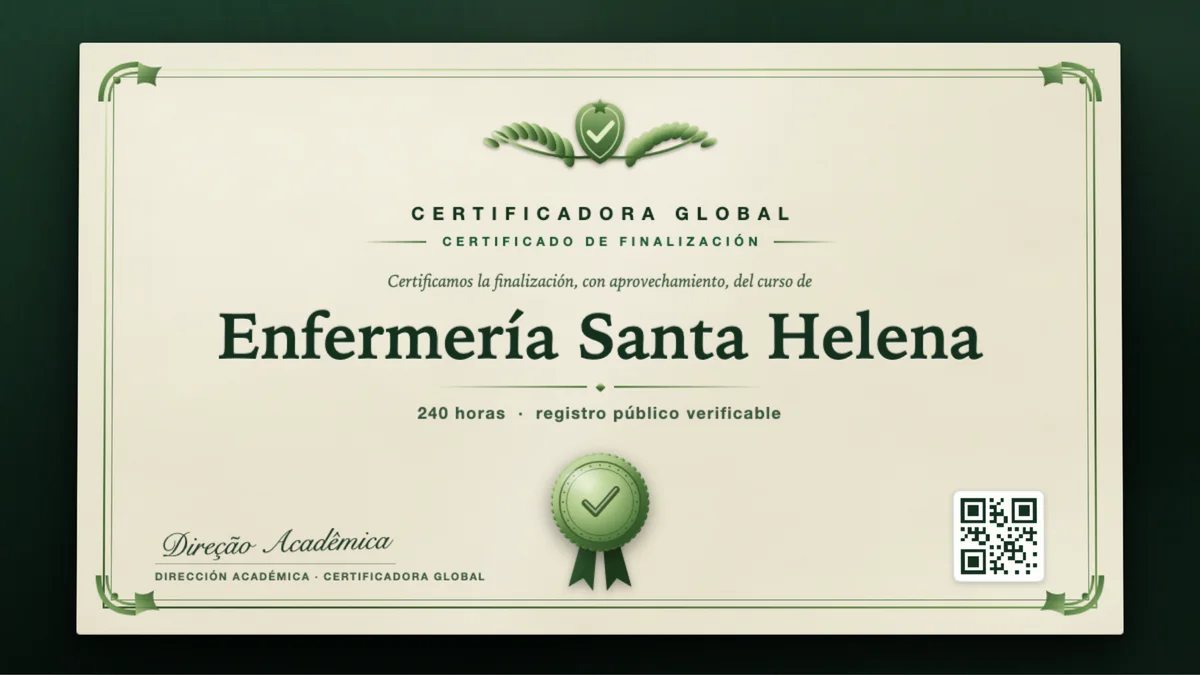 Portada del curso Enfermería Santa Helena