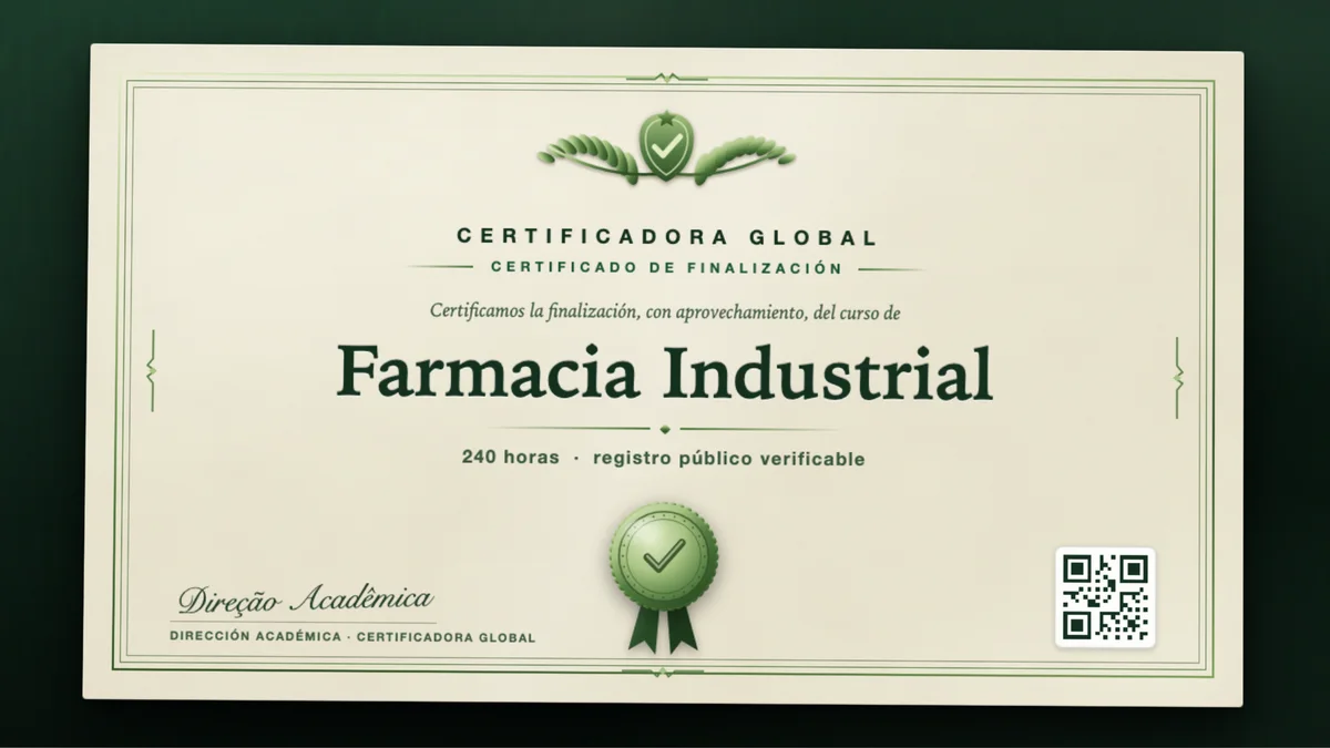 Portada del curso Farmacia Industrial