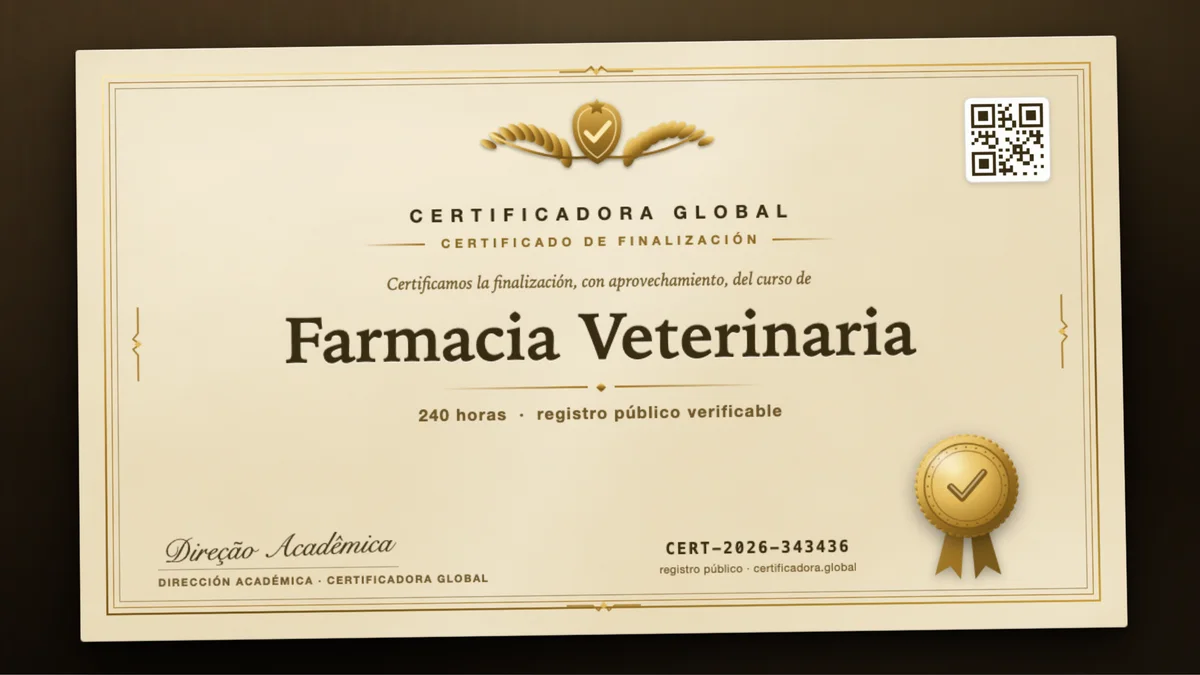 Portada del curso Farmacia Veterinaria