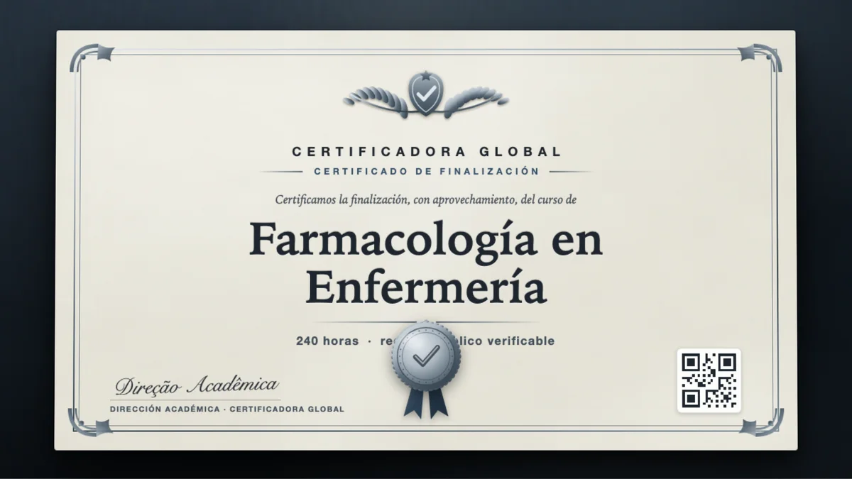 Portada del curso Farmacología en Enfermería