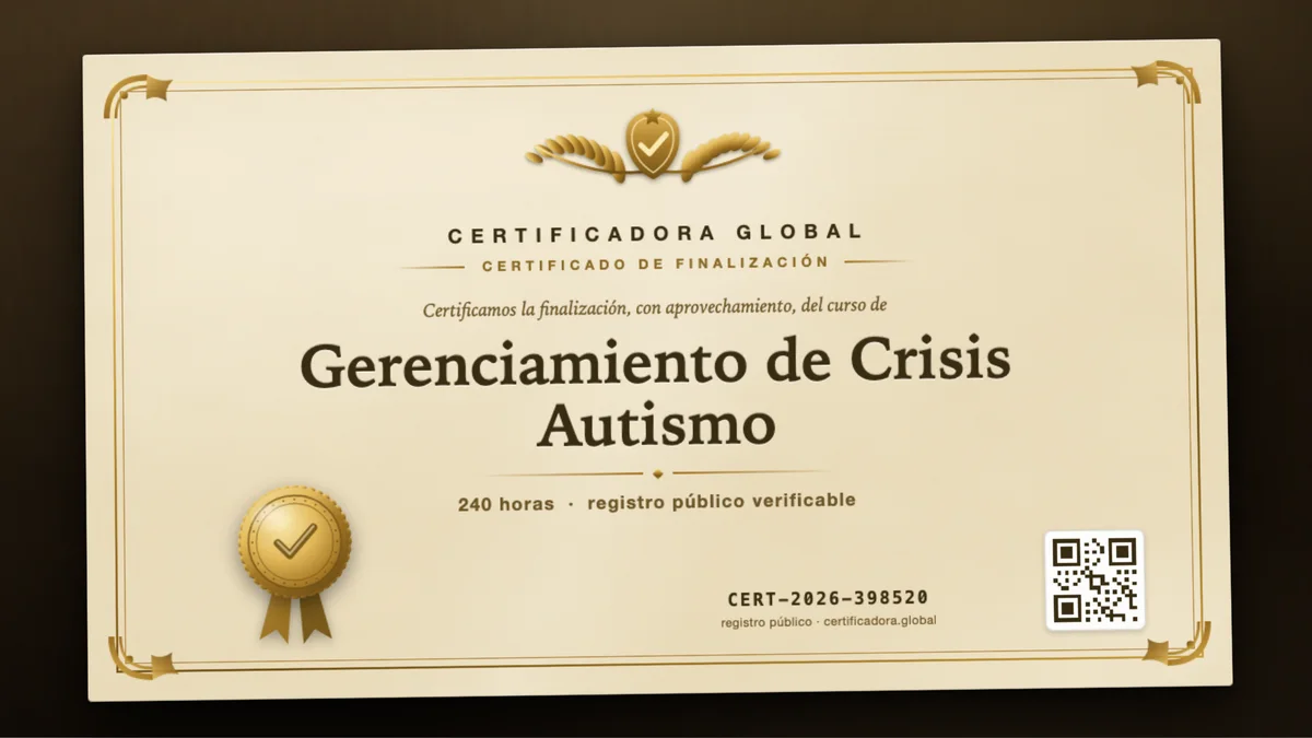 Portada del curso Gerenciamiento de Crisis Autismo