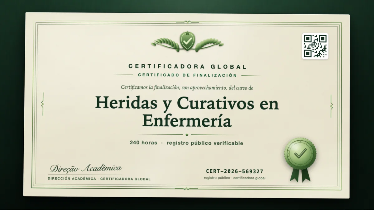 Portada del curso Heridas y Curativos en Enfermería