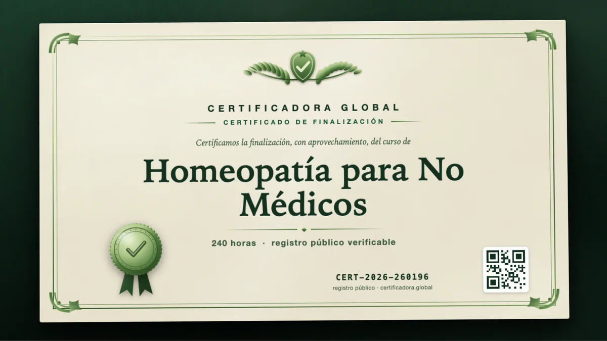 Portada del curso Homeopatía para No Médicos
