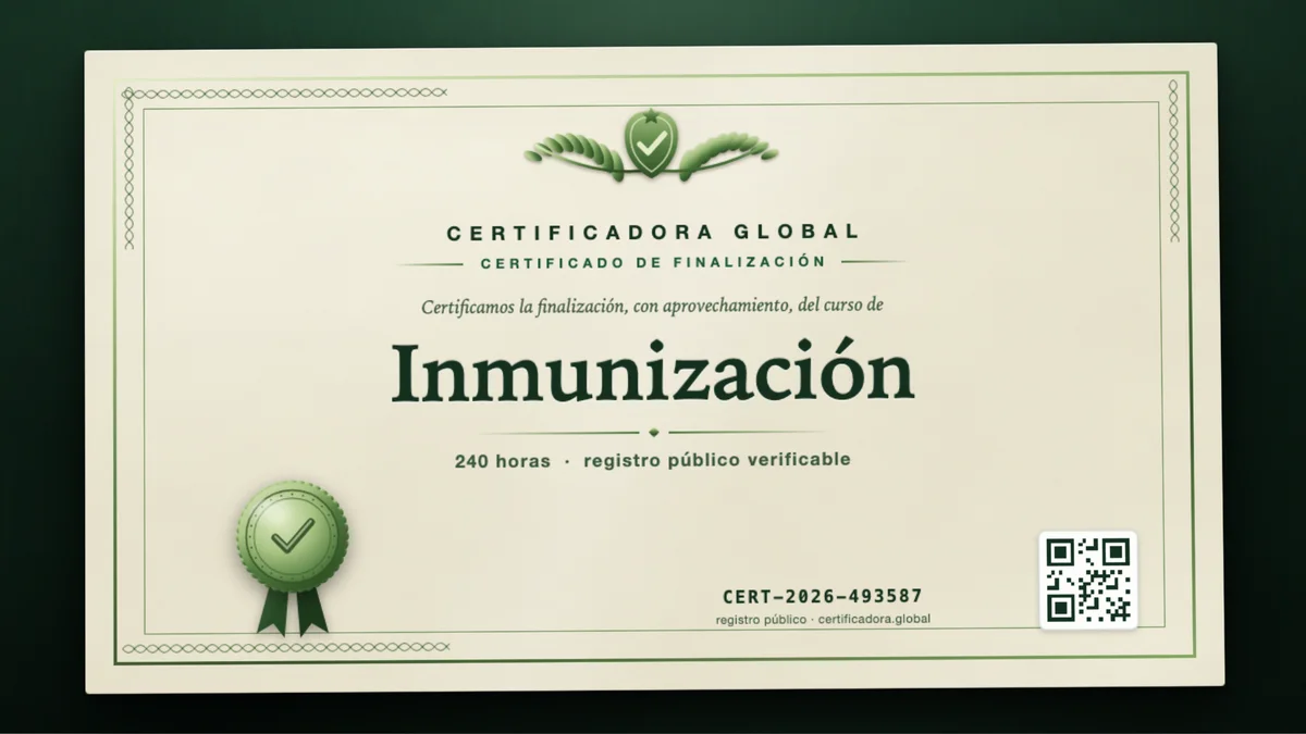 Portada del curso Inmunización
