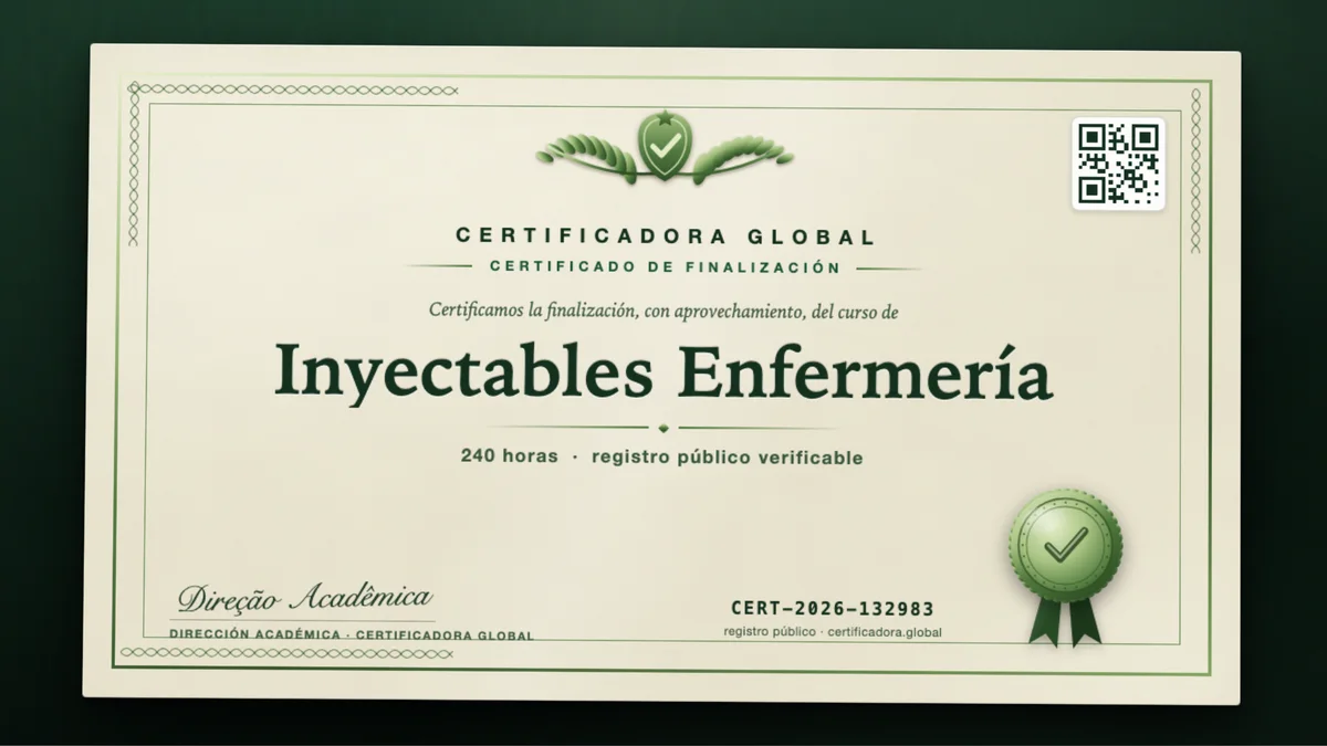 Portada del curso Inyectables Enfermería