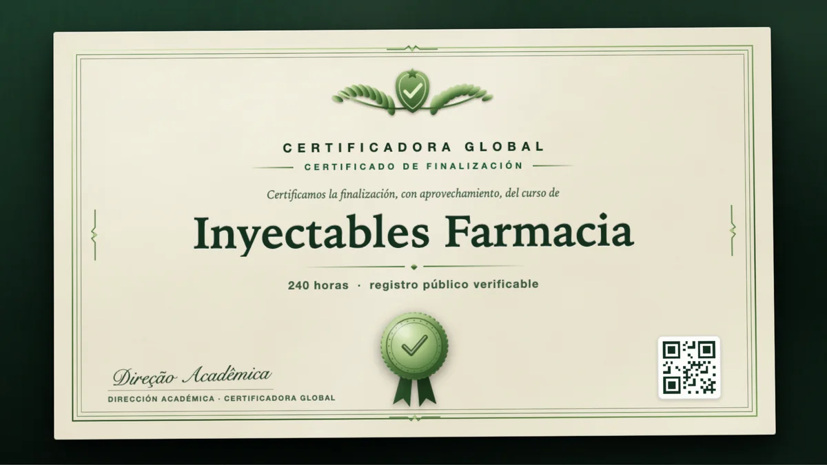 Portada del curso Inyectables Farmacia