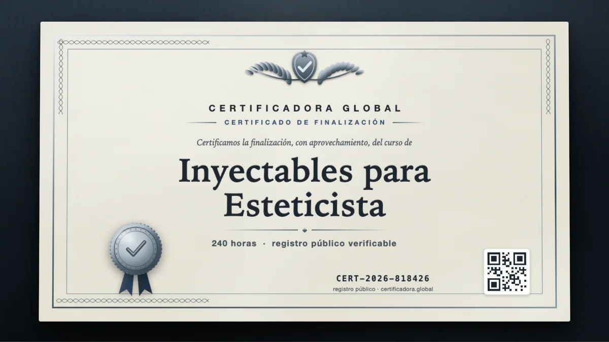 Portada del curso Inyectables para Esteticista