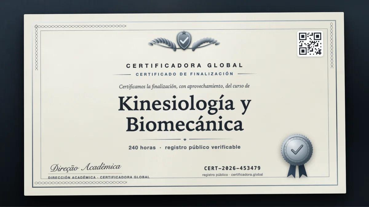Portada del curso Kinesiología y Biomecánica