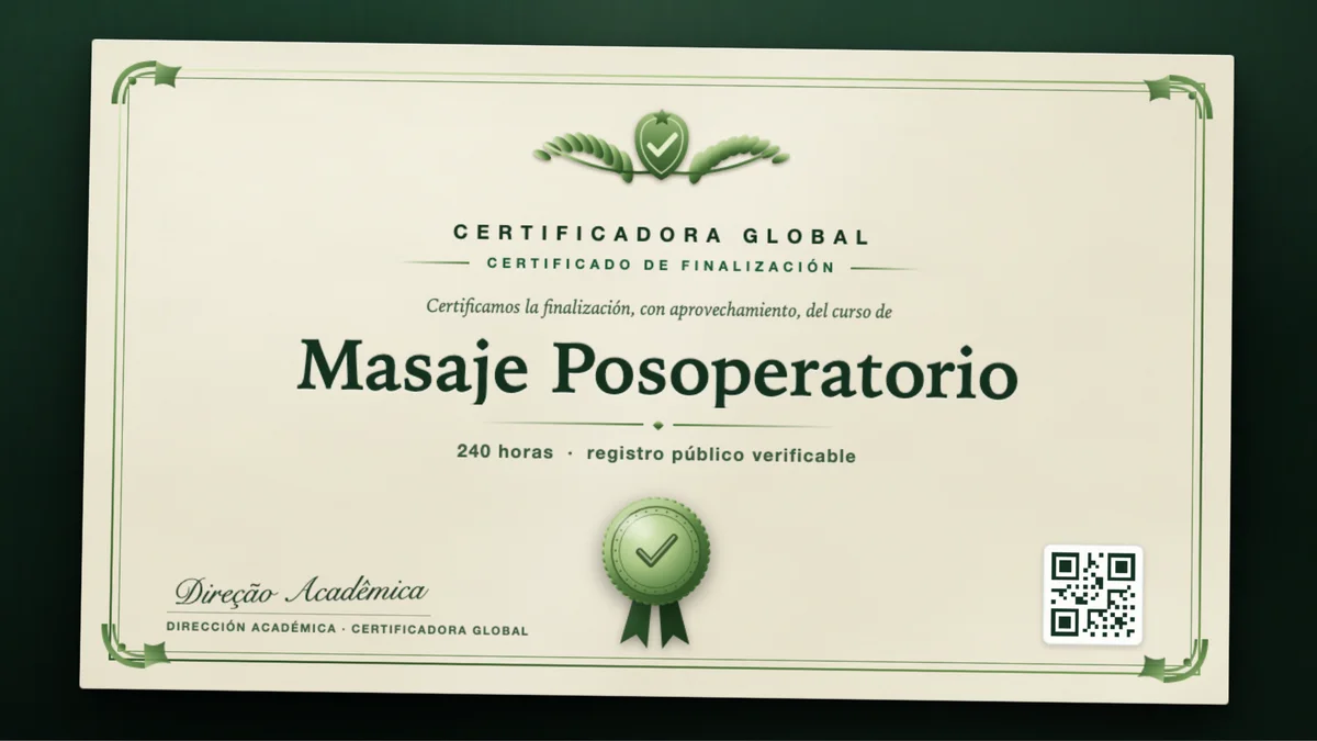 Portada del curso Masaje Posoperatorio