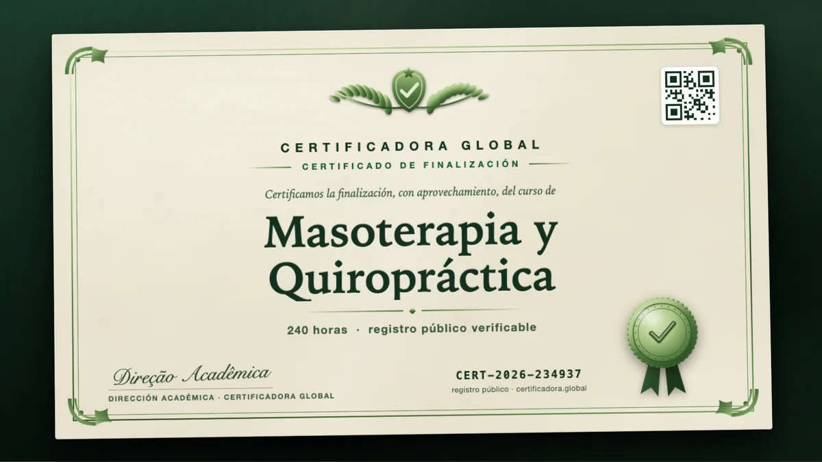 Portada del curso Masoterapia y Quiropráctica