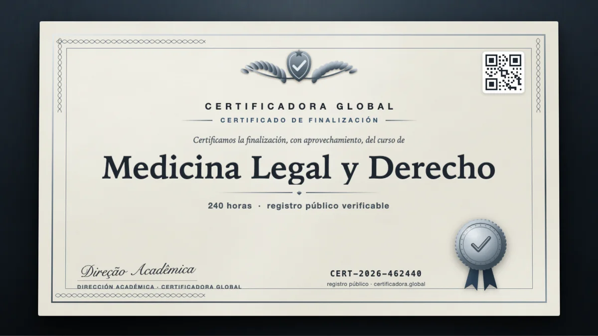 Portada del curso Medicina Legal y Derecho