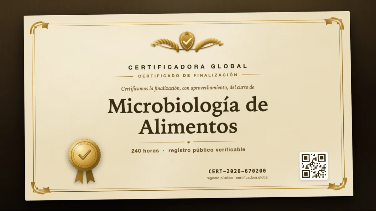 Portada del curso Microbiología de Alimentos