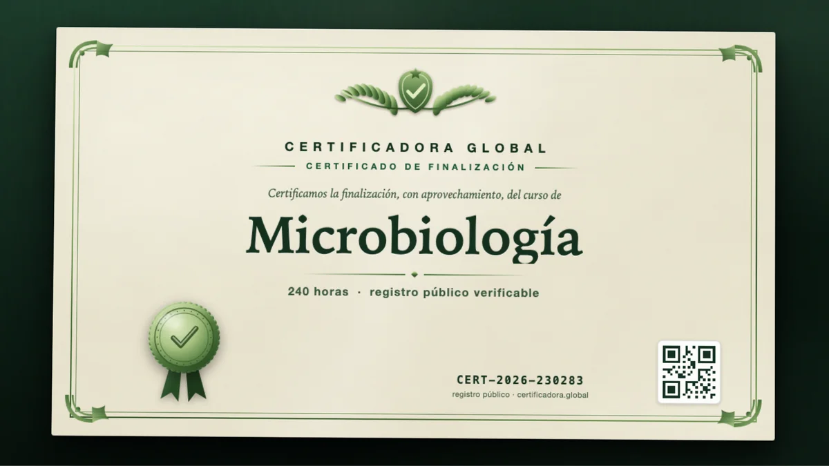 Portada del curso Microbiología