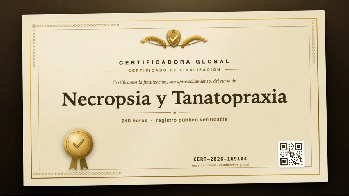 Portada del curso Necropsia y Tanatopraxia