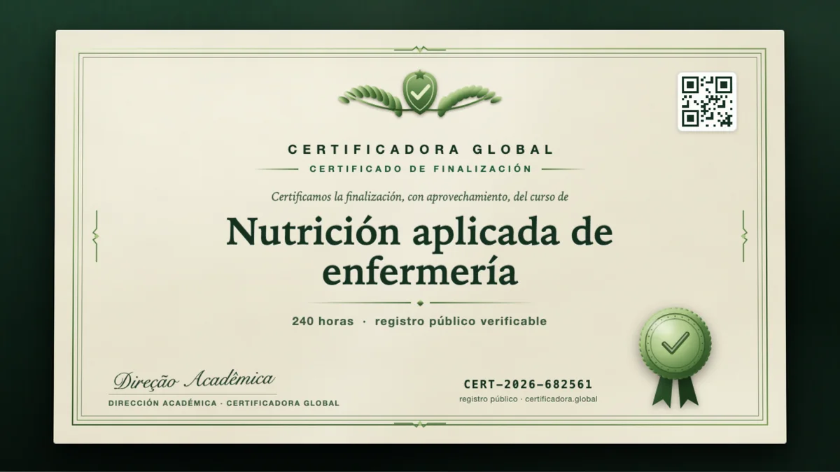 Portada del curso Nutrición aplicada de enfermería