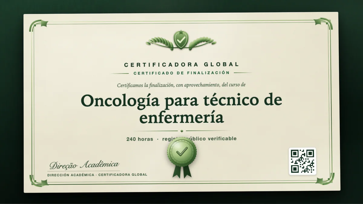 Portada del curso Oncología para técnico de enfermería