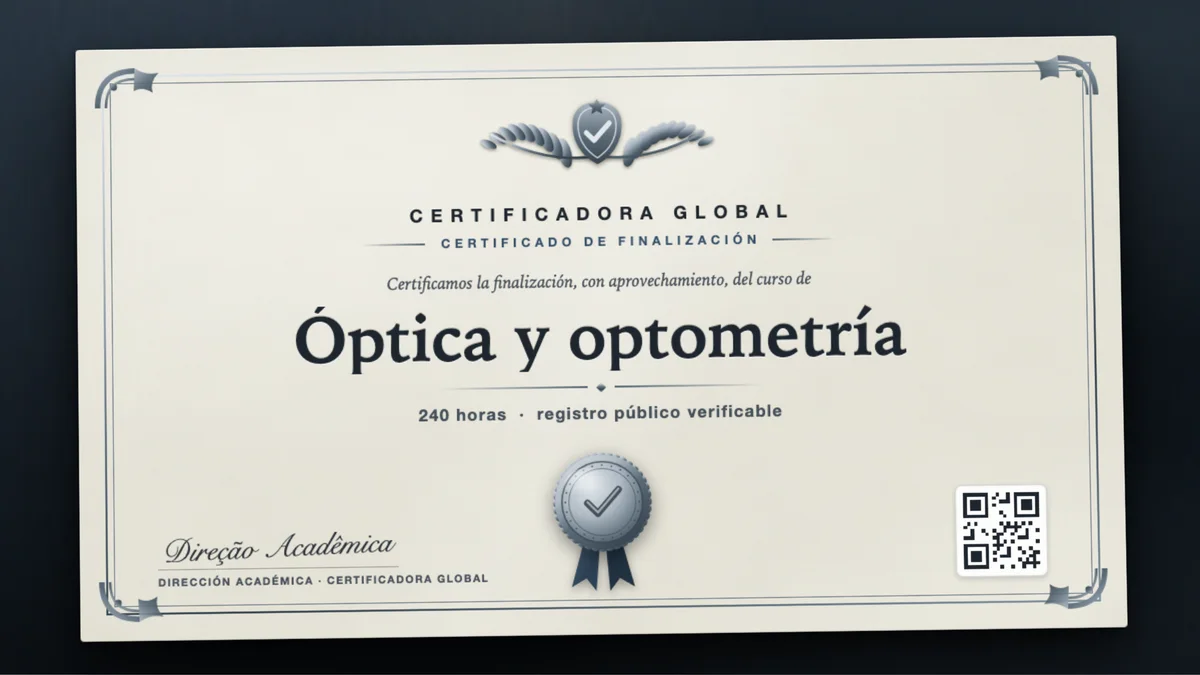 Portada del curso Óptica y optometría