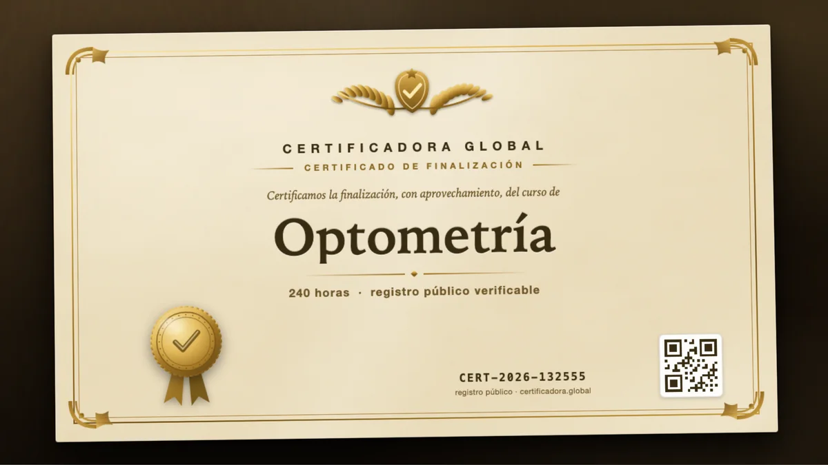 Portada del curso Optometría