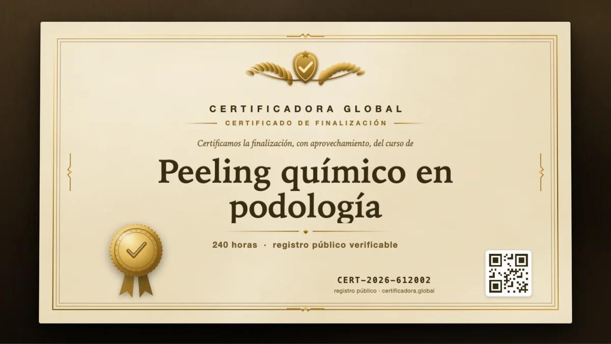 Portada del curso Peeling químico en podología